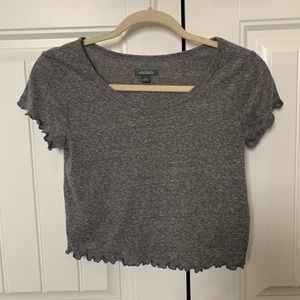 Gray crop top
